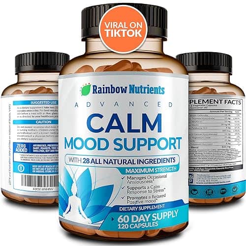 Advanced Calm Mood Support - 28-in-1 Natural Stress Relief Supplement