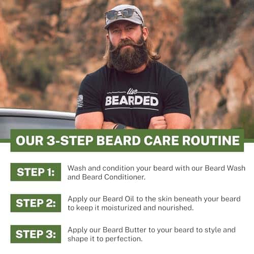 Live Bearded 1880 Beard Butter - Soft, Hydrated, & Well-Groomed 2 3 step beard routine